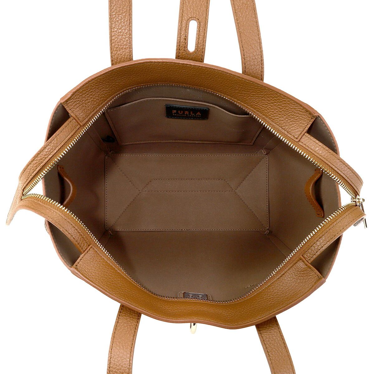 Furla Cognac Leather Tote brown