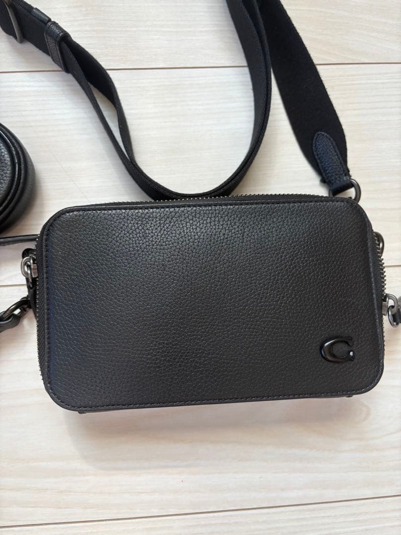 Coach Charter Black Leather Crossbody Bag
