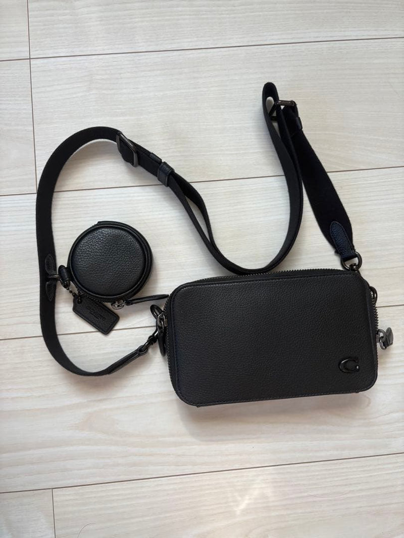 Coach Charter Black Leather Crossbody Bag